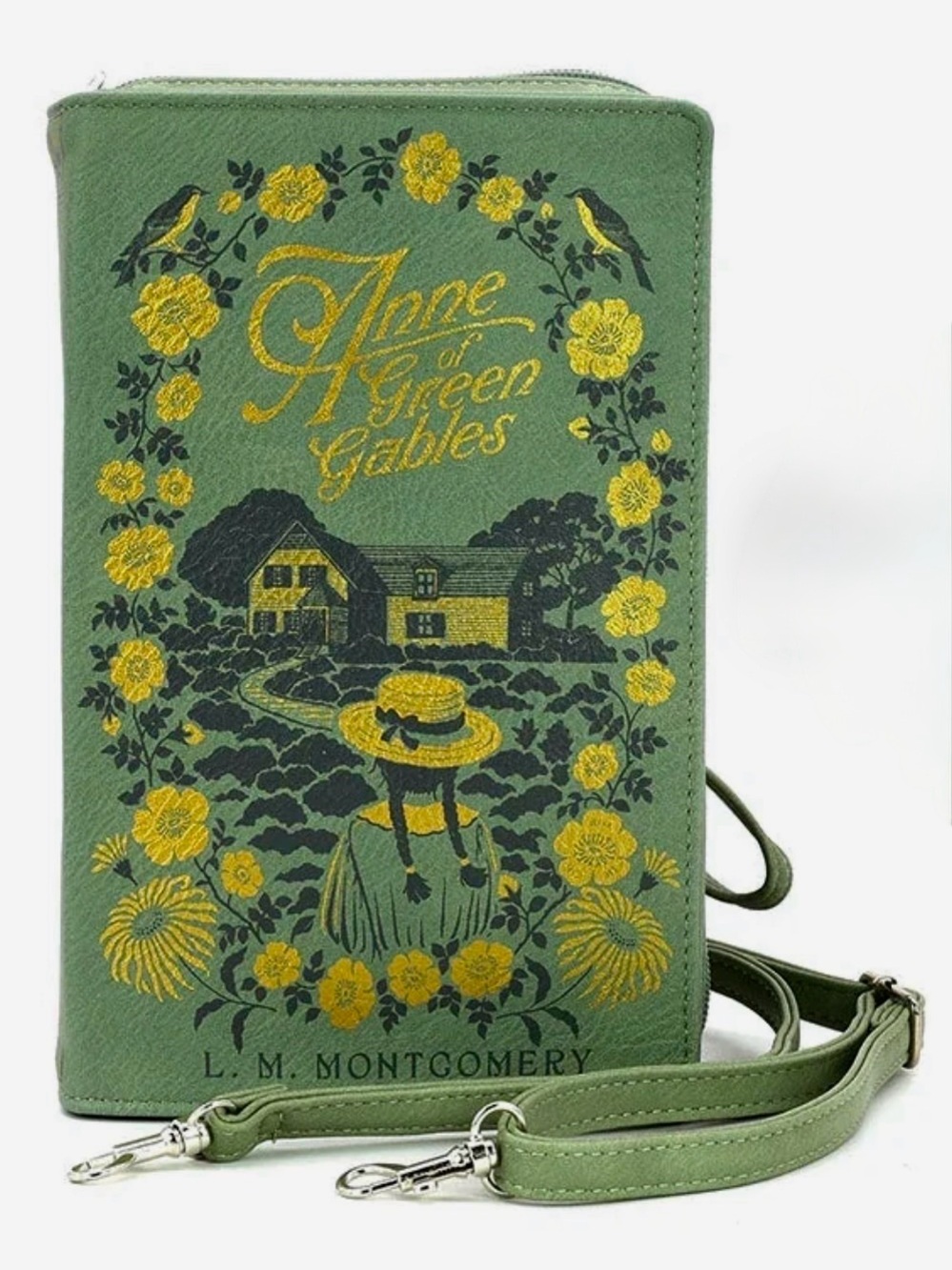 NEW Anne Of Green Gables Faux Antique Book Purse Crossbody Bag Clutch Comeco